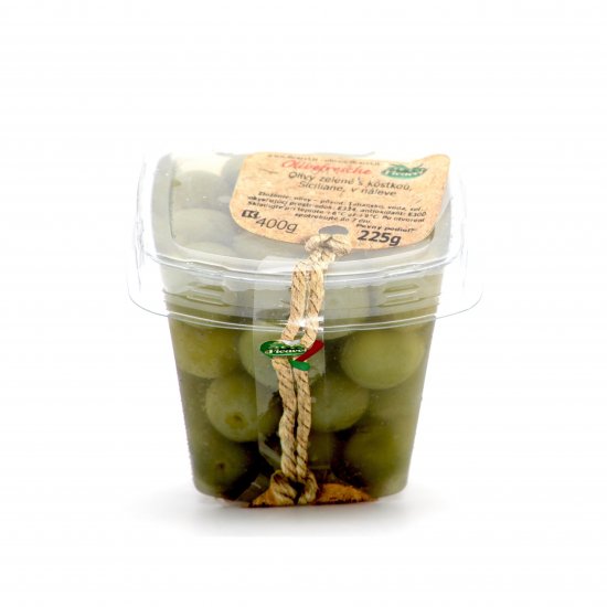 Zelené olivy s kôstkou Sicilian 225g