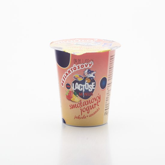 Bezlaktózový smotanový jogurt jahod.150g