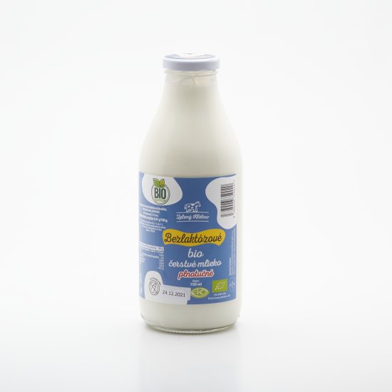 BIO Bezlaktózové plnotučné mlieko 750 ml