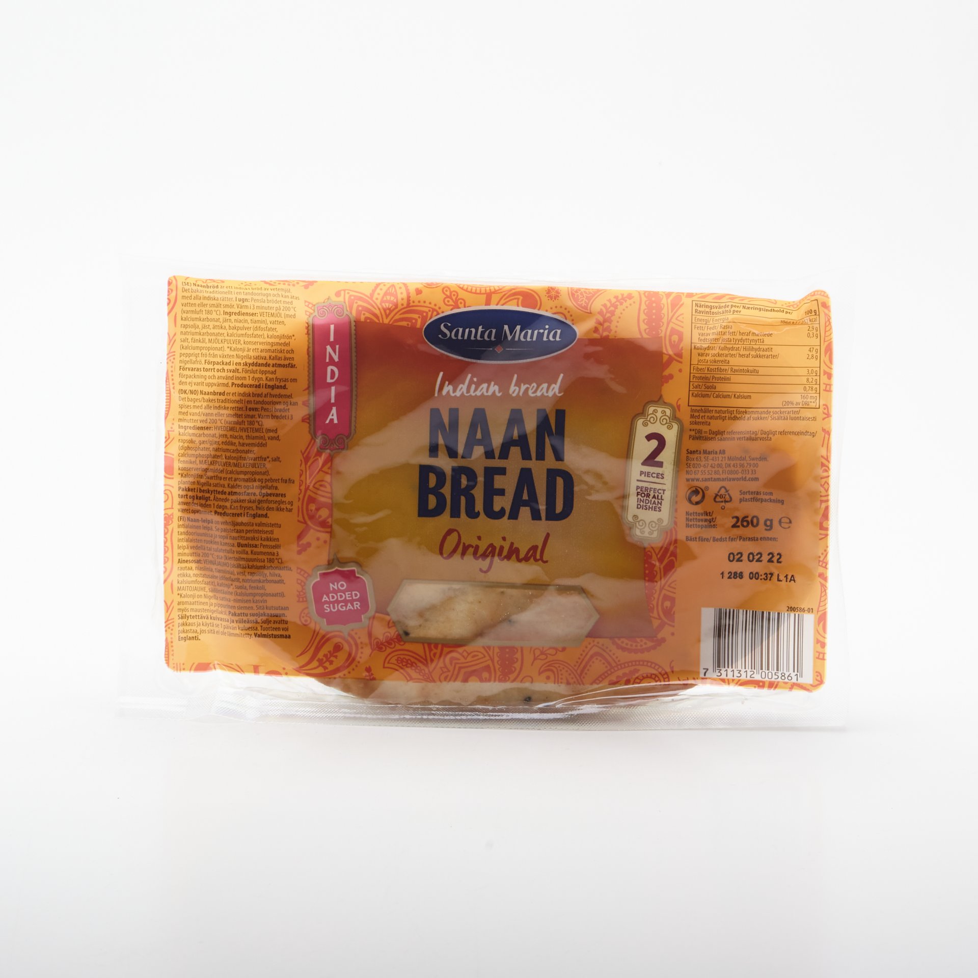 Naan indický chlieb originál 260g