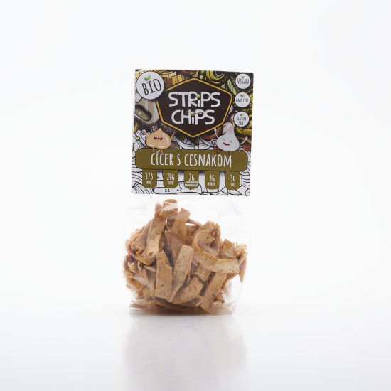 Bio Strips Chips -  Cícer s cesnakom 80g
