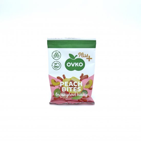 OVKO Plus ovocné kúsky broskyňové 16 g