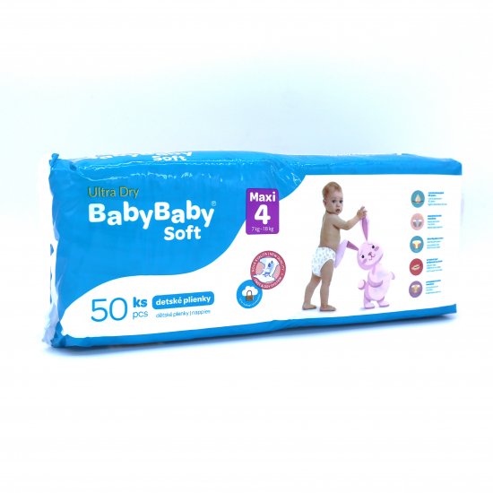 BabyBaby Soft Ultra-Dry Maxi 50ks,7-18kg